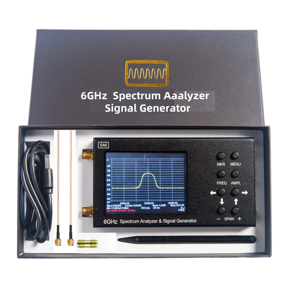 Signal Generator Spectrum Analyzer - SA6 6GHz デジタルハンドヘルドポータブルRFスペクトラムアナライザー 信号発生器 アンテナ周波数 WiFi