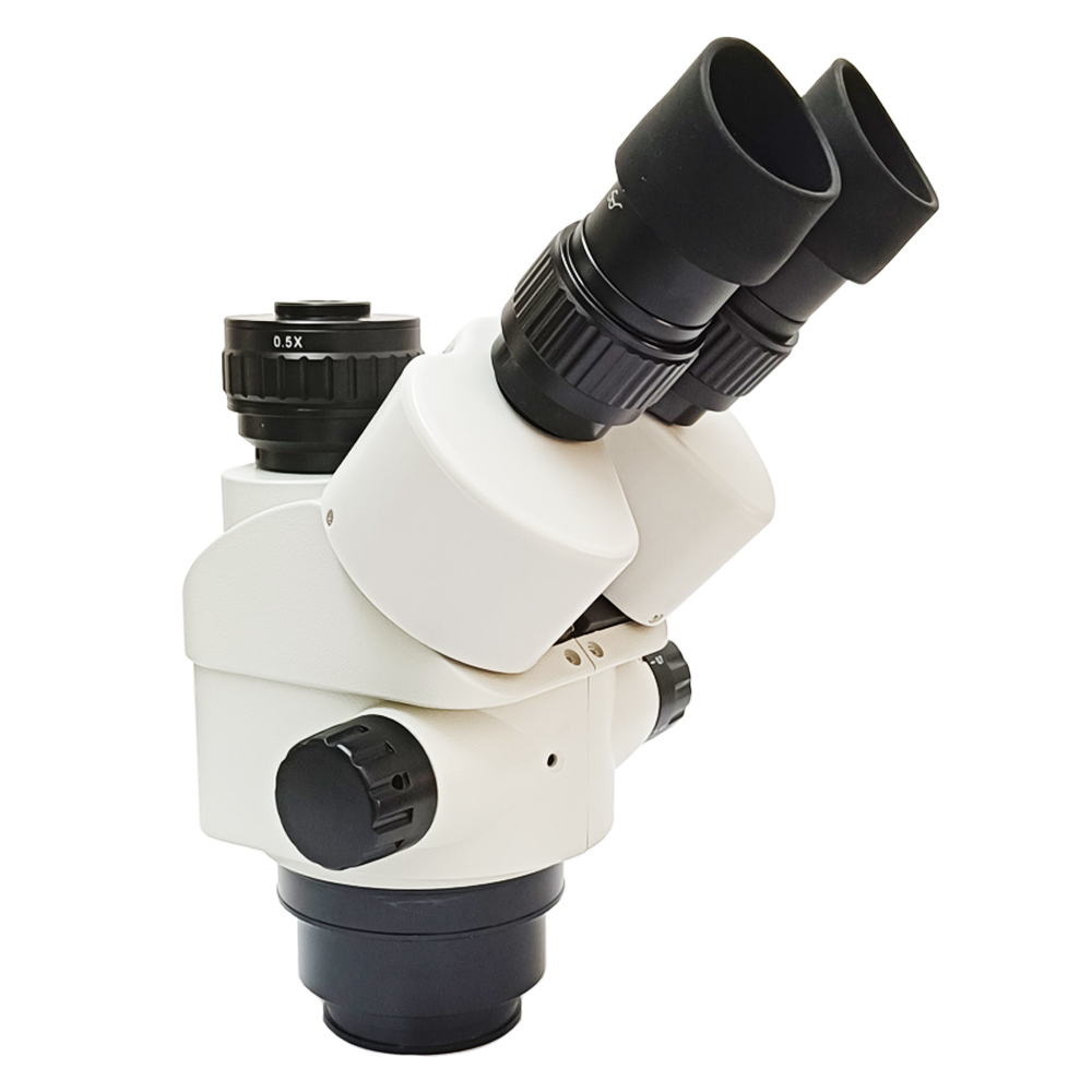 Stereo Trinocular Microscope Pcb - 7X-45X プロフェッショナルプラスチック三眼顕微鏡ヘッド 0.5X カメラアダプター付き WF10/22MM 接眼レンズ