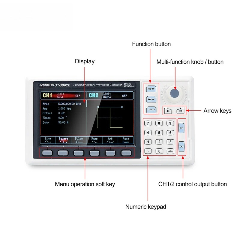 機能信号発生器 UTG932E UTG962E 30MHz  - Function Arbitrary Waveform Generator のレビューと価格