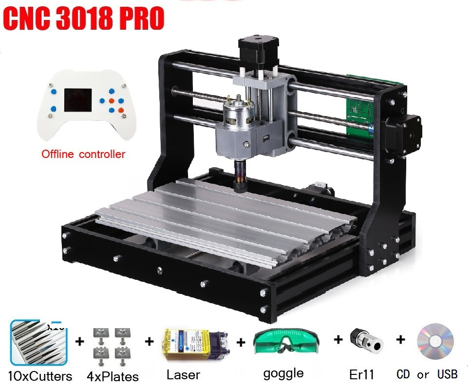 CNC 3018 PRO レーザー彫刻機 木工CNCルーター - Mini Laser Engraver Cnc Router のレビューと価格