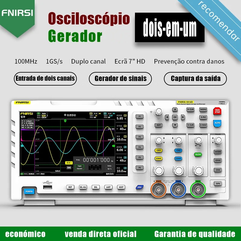 FNIRSI 1014D デジタルオシロスコープ 2 in  - Digital Storage Oscilloscope 100Mhz のレビューと価格